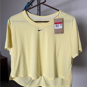 Nike Women's Light Yellow Crop Top